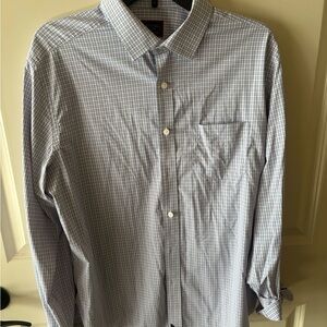 UNTUCKit Men's Light Blue Plaid Dress Shirt